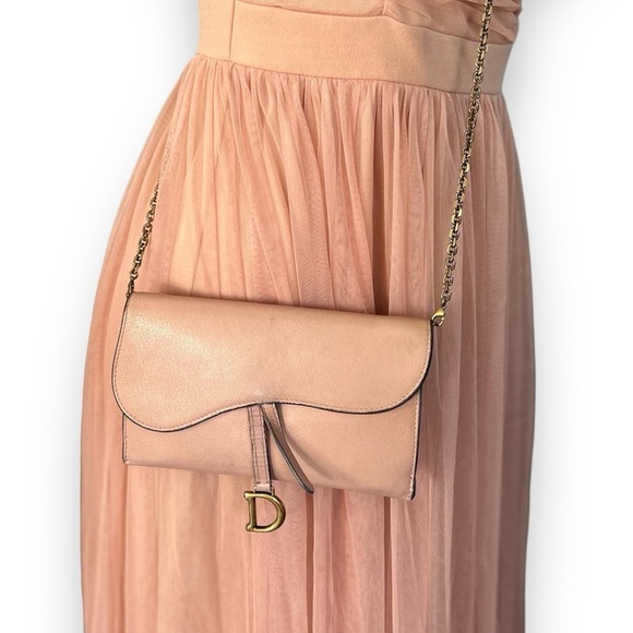 Christian Dior Saddle Chain Wallet Leather - Picture 11 of 17